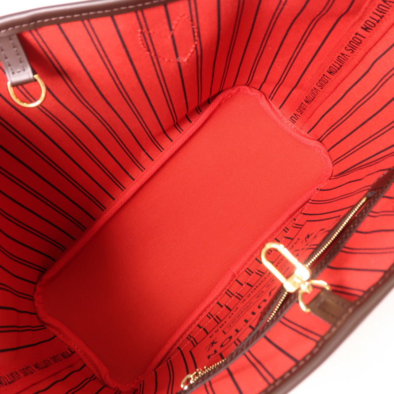 LOUIS VUITTON Damier Neverfull PM金扣肩背袋-4