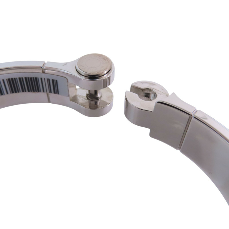 HERMES 金屬/琺瑯Enamel Chamiere Bracelet銀扣手鐲-6