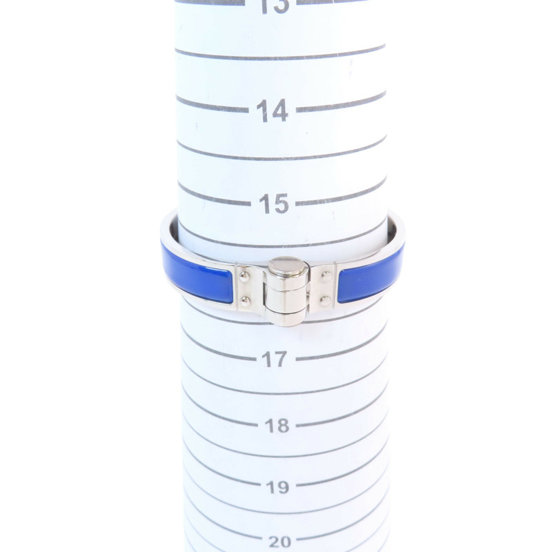 HERMES 金屬/琺瑯Enamel Chamiere Bracelet銀扣手鐲-8