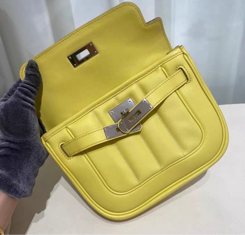 🌈Hermes💛Mini Berline💛黃色銀扣🌟97.5新🌈🌟絕版款🌟-1