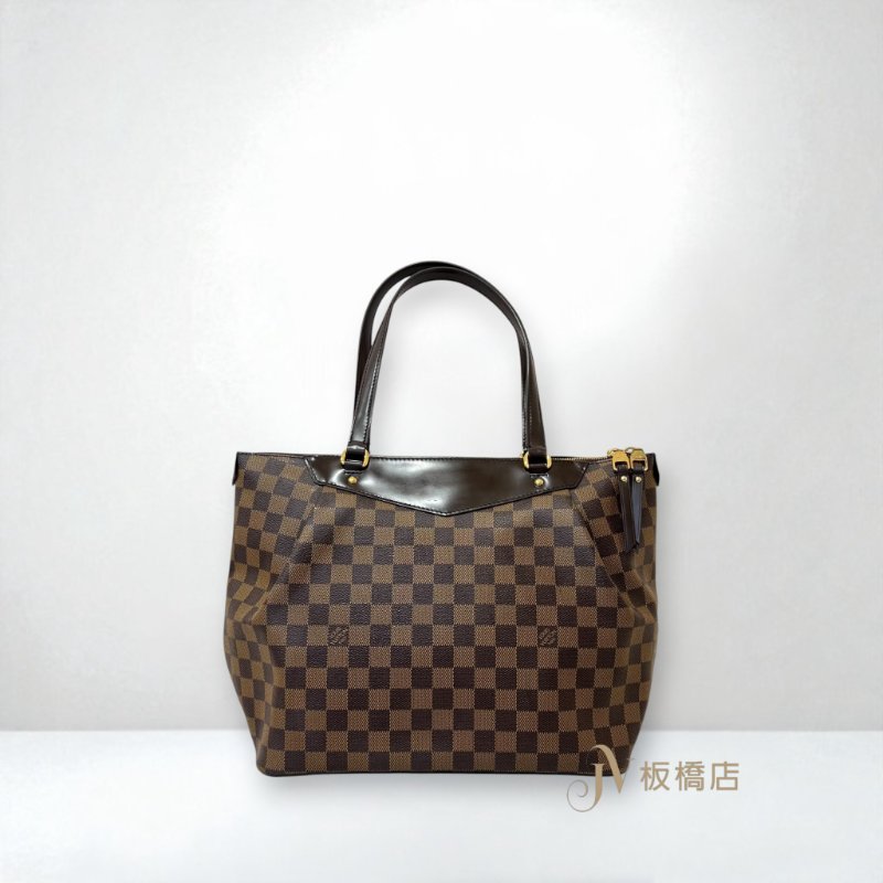 LV包包 咖色棋盤格手提包N41102-0