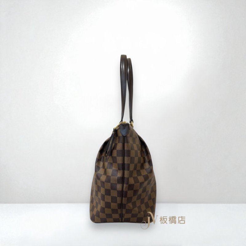 LV包包 咖色棋盤格手提包N41102-1