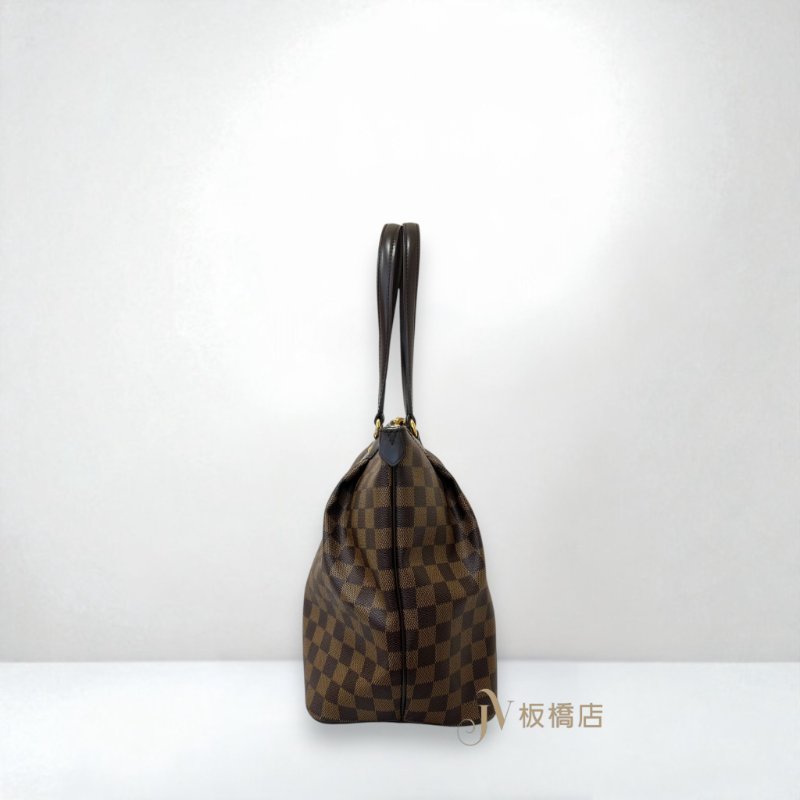 LV包包 咖色棋盤格手提包N41102-2