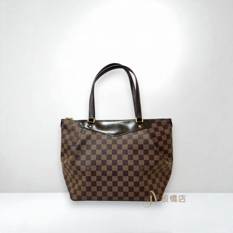 LV包包 咖色棋盤格手提包N41102-4