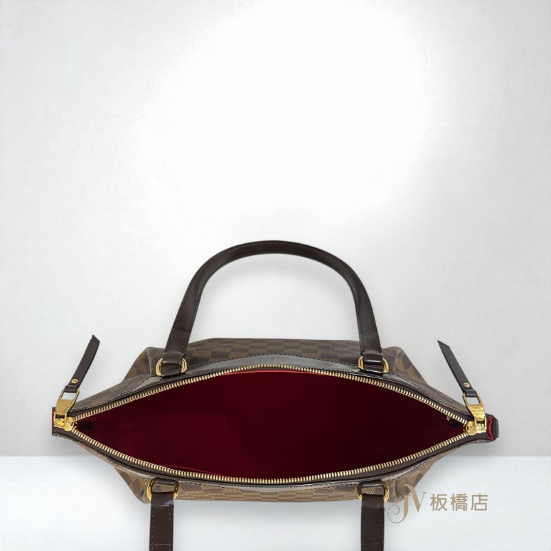 LV包包 咖色棋盤格手提包N41102-5