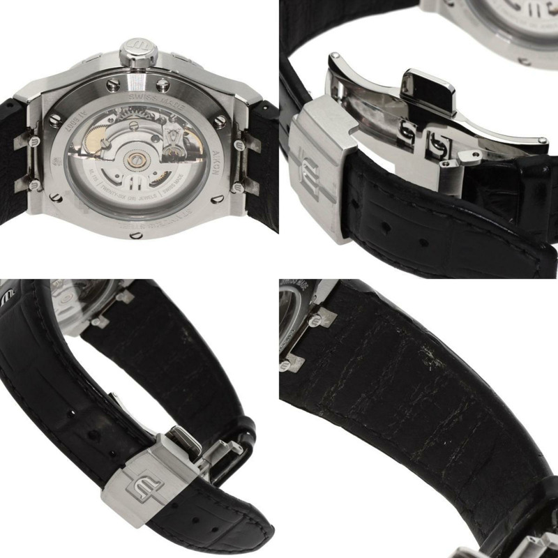 Maurice Lacroix AI6007 Aicon 39mm 不鏽鋼/皮革男士手錶-3