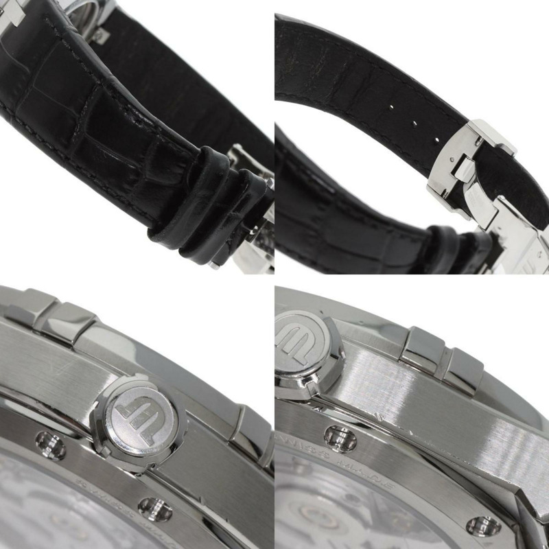 Maurice Lacroix AI6007 Aicon 39mm 不鏽鋼/皮革男士手錶-4