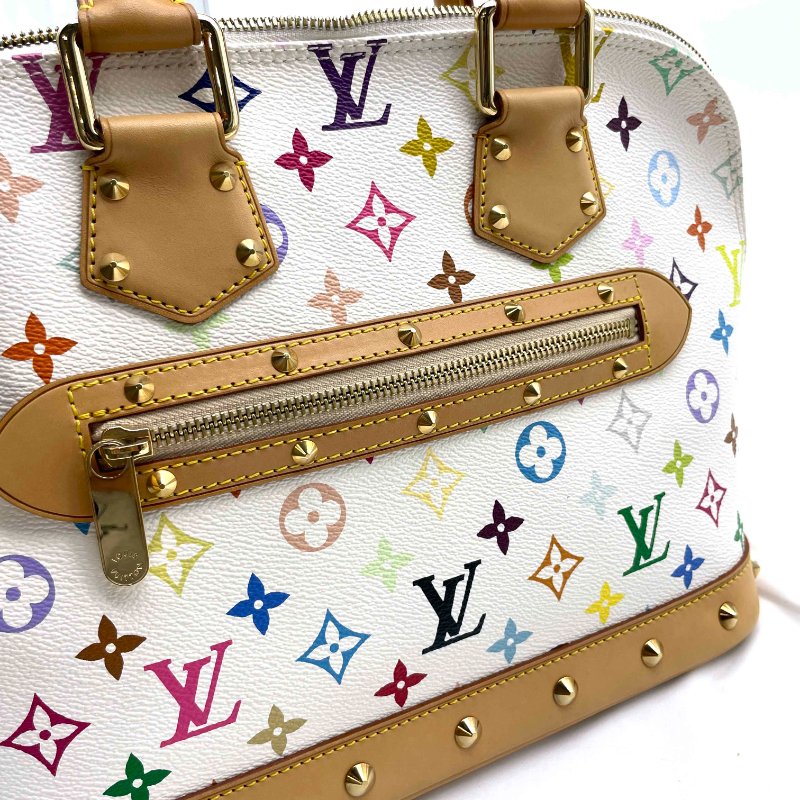 Louis Vuitton LV 村上隆 白三彩 Alma 艾瑪 手提包-12