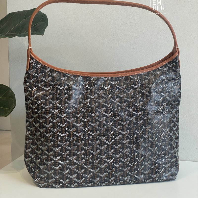 全新全配 韓國購證🇰🇷 Goyard 戈雅 Hobo 黑棕-6