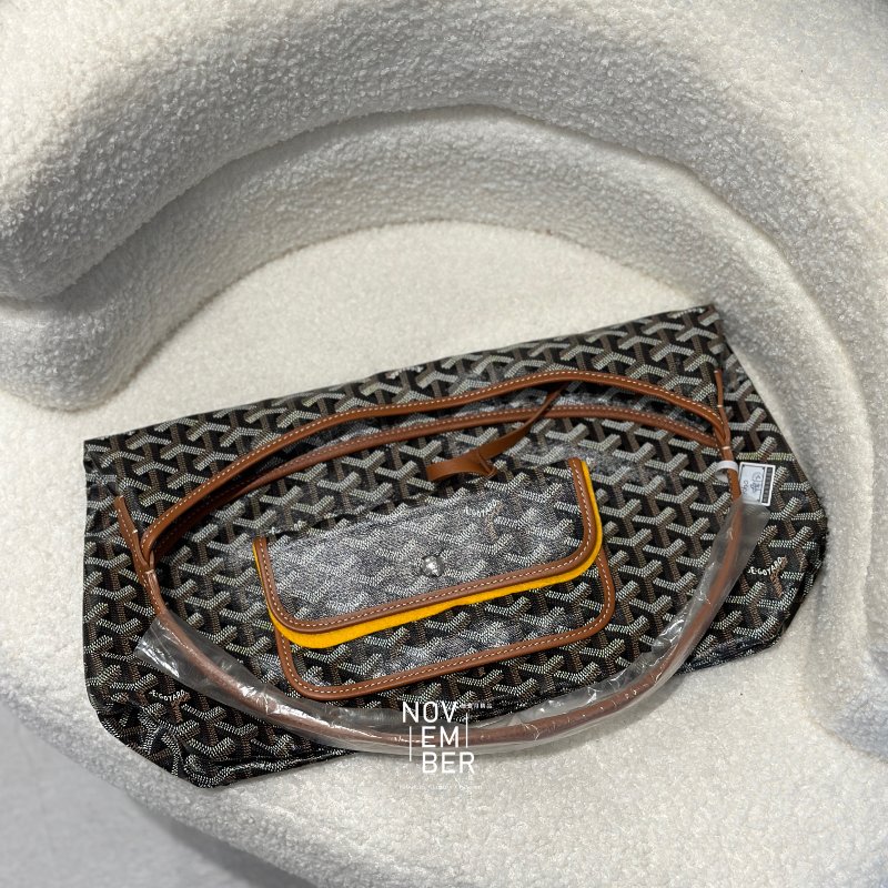 全新全配 韓國購證🇰🇷 Goyard 戈雅 Hobo 黑棕-10