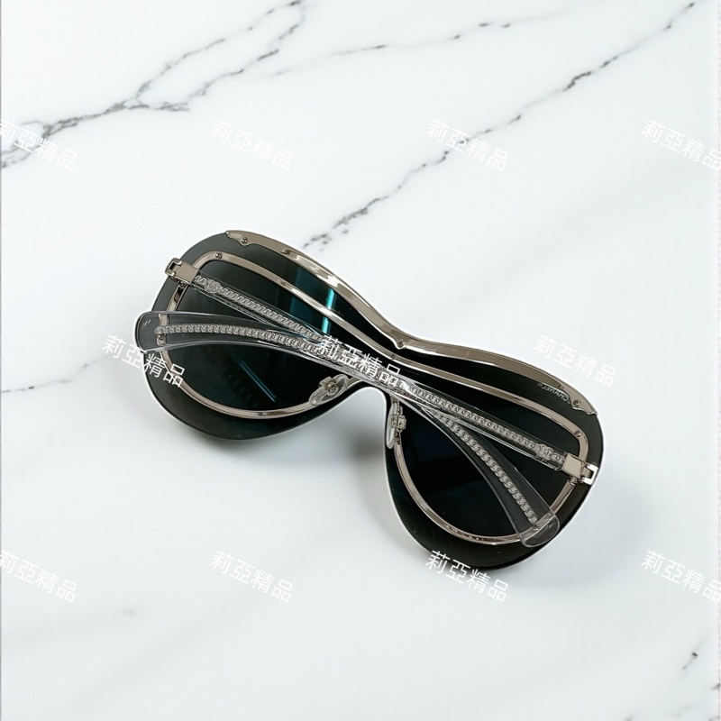 莉亞精品♡Chanel 71262 透明款墨鏡 二手美品-0