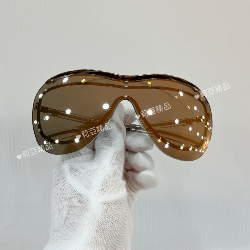 莉亞精品♡Chanel 71262 透明款墨鏡 二手美品-1