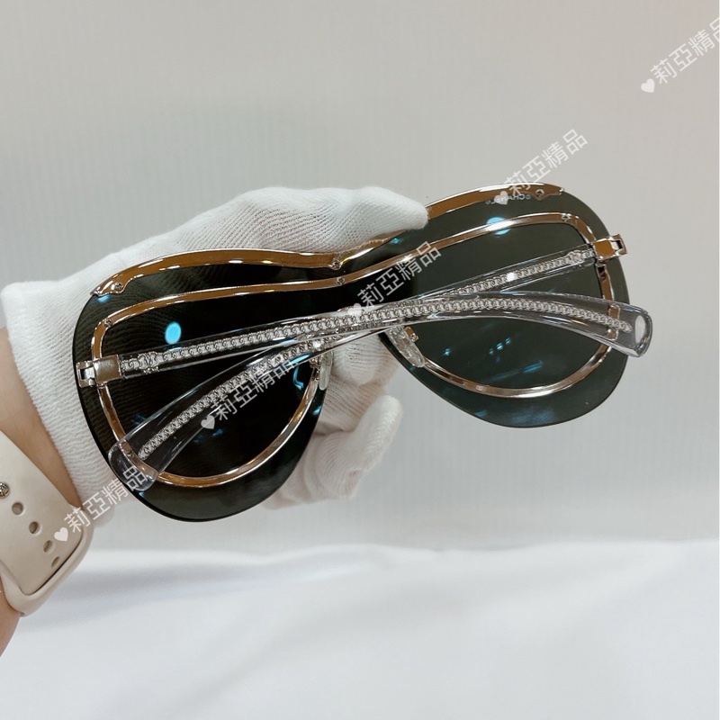 莉亞精品♡Chanel 71262 透明款墨鏡 二手美品-2