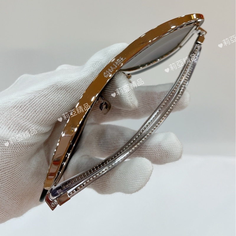 莉亞精品♡Chanel 71262 透明款墨鏡 二手美品-5