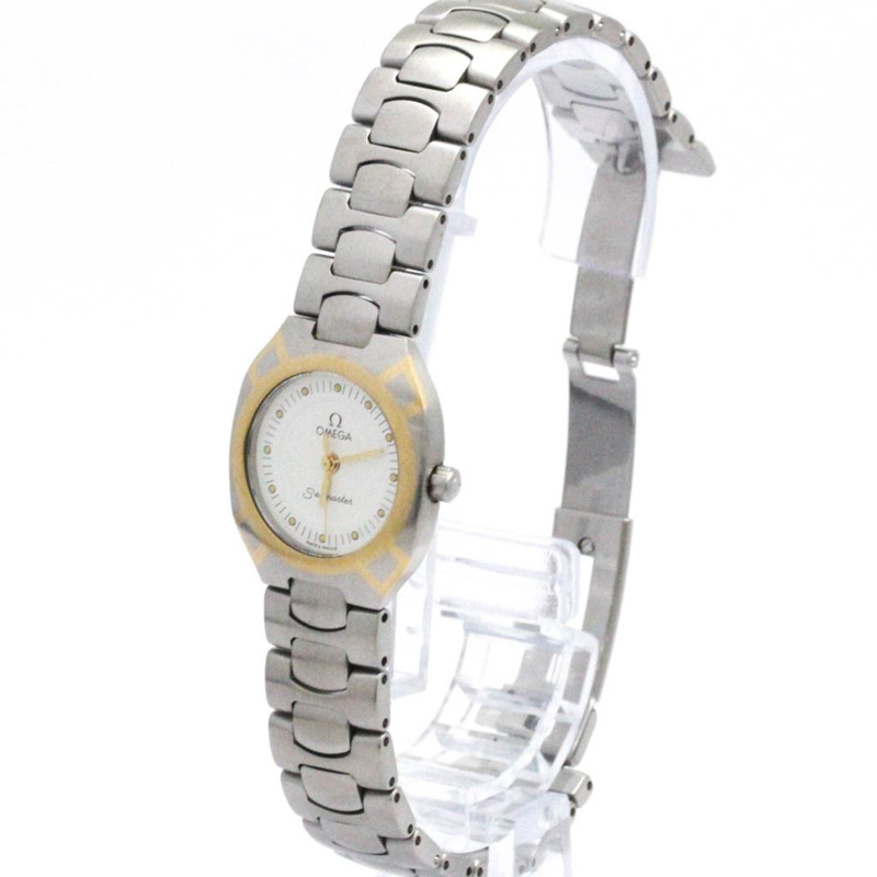 歐米茄海馬北極星系列 18K 金鋼石英腕錶 796.1022 拋光-1