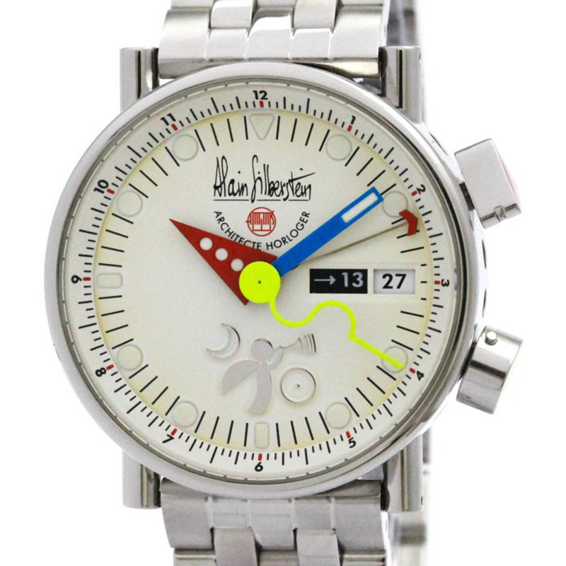 ALAIN SILBERSTEIN Le Reveil GMT 鬧鐘限量版男士手錶拋光-0