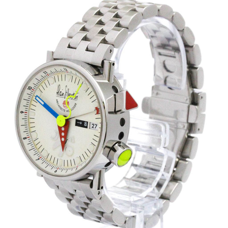 ALAIN SILBERSTEIN Le Reveil GMT 鬧鐘限量版男士手錶拋光-1