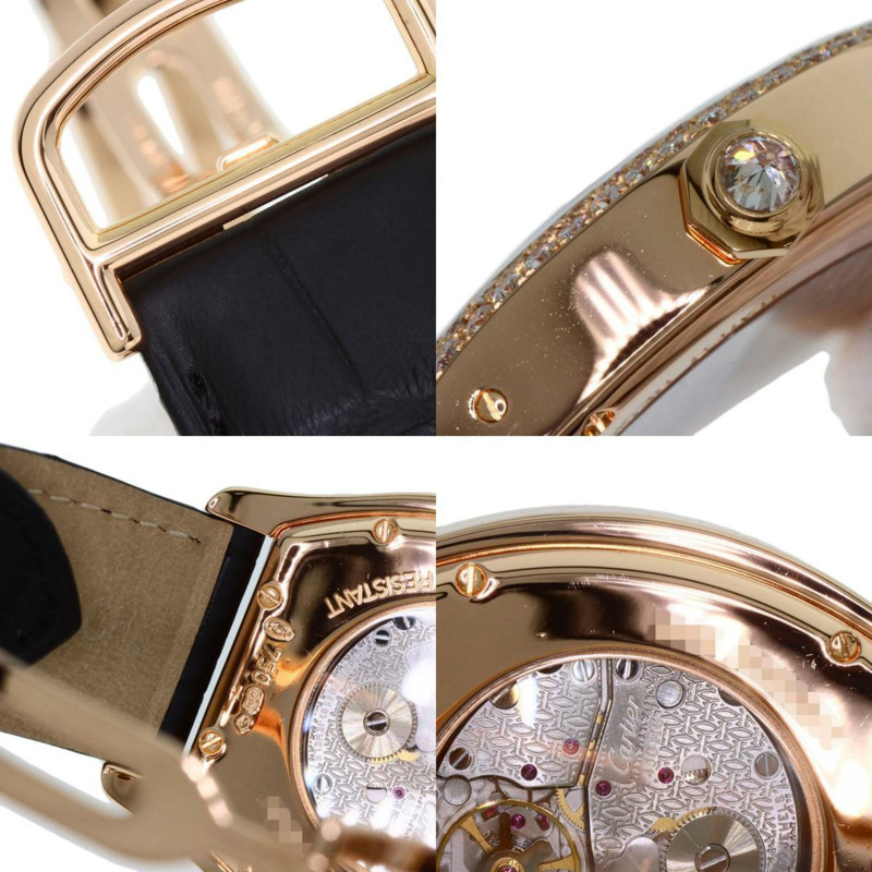 卡地亞 WA503951 Tortue LM 鑽石腕錶,18K 玫瑰金/皮革/鑽石,男士-8