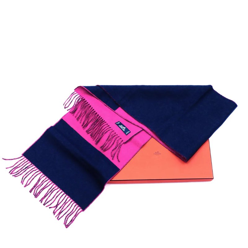 Hermés 愛馬仕 喀什米爾羊絨圍巾-1