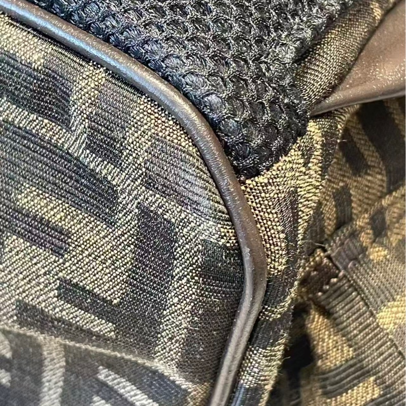 Fendi 男士大號棕黑色經典老花 後背包-8