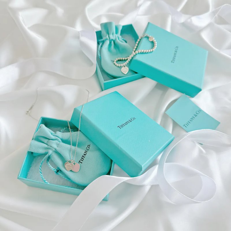 Tiffany Return to Tiffany Love Tiffany Blue 心形吊飾串珠純銀手鏈 925 Silver-10