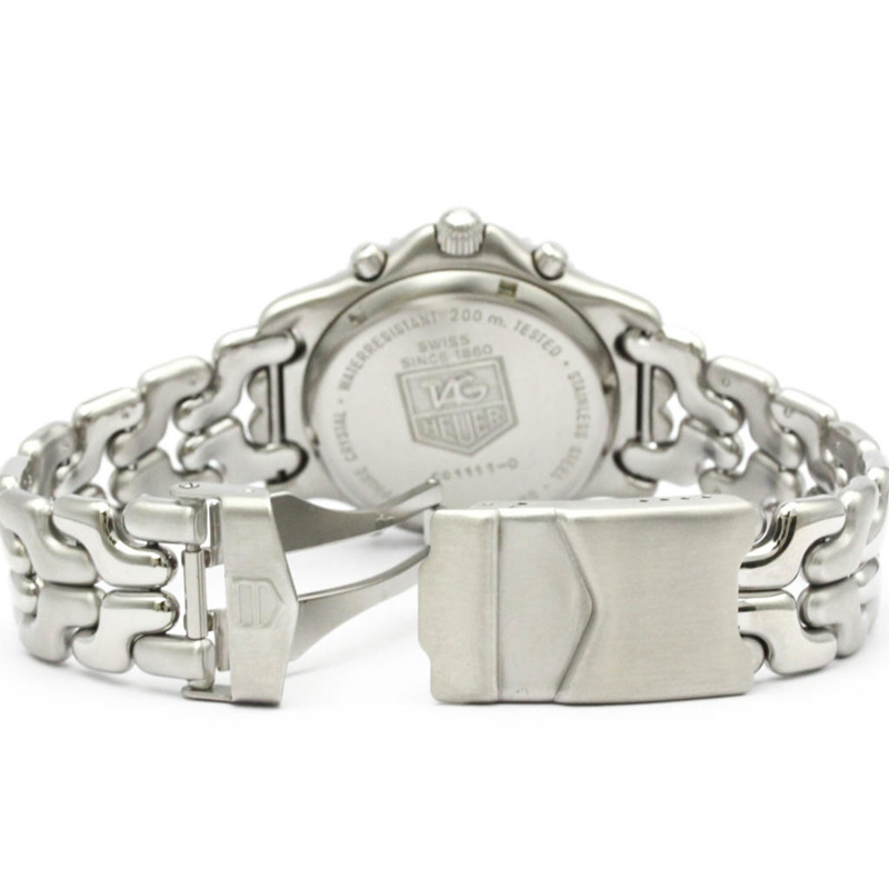 泰格豪雅 Sel 計時碼錶 200 公尺鋼質石英男式手錶 CG1111 拋光-4