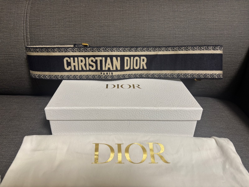 迪奧 Dior 肩背帶 背帶 刺繡背帶 ~(附專櫃盒子、防塵套)-1
