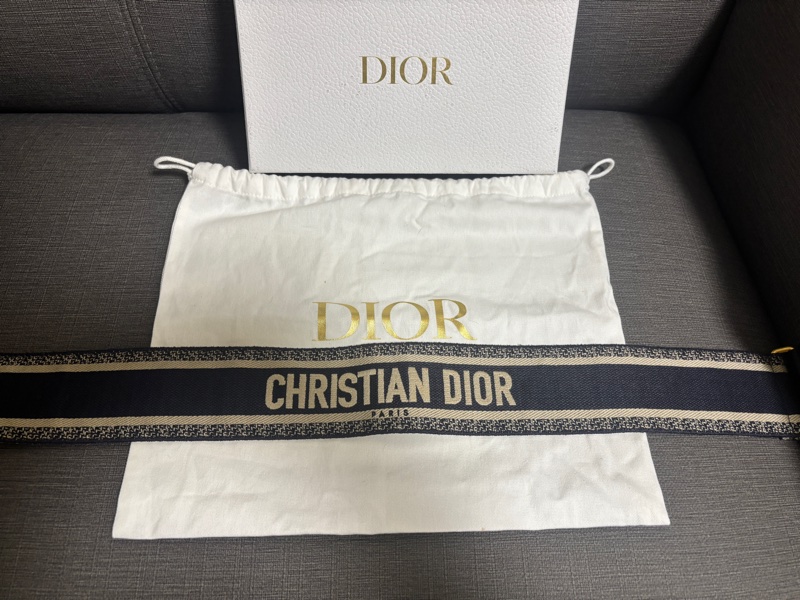 迪奧 Dior 肩背帶 背帶 刺繡背帶 ~(附專櫃盒子、防塵套)-3