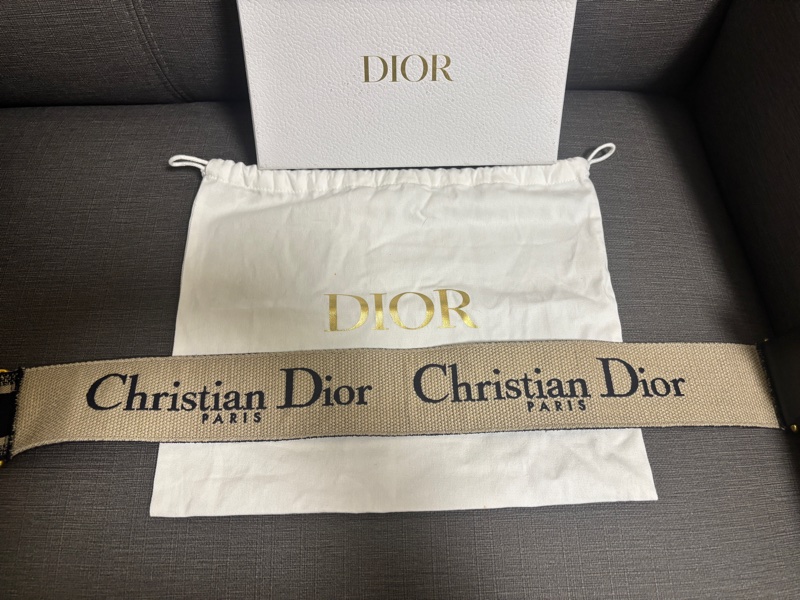 迪奧 Dior 肩背帶 背帶 刺繡背帶 ~(附專櫃盒子、防塵套)-6