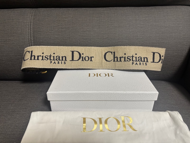 迪奧 Dior 肩背帶 背帶 刺繡背帶 ~(附專櫃盒子、防塵套)-8