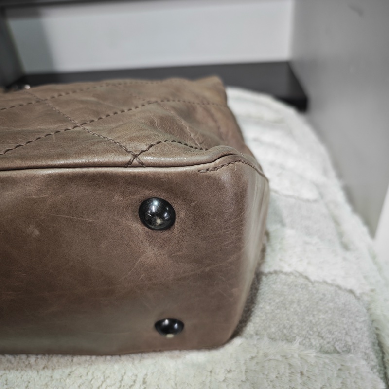 Chanel 油蠟牛皮 hobo 機場托特包-15