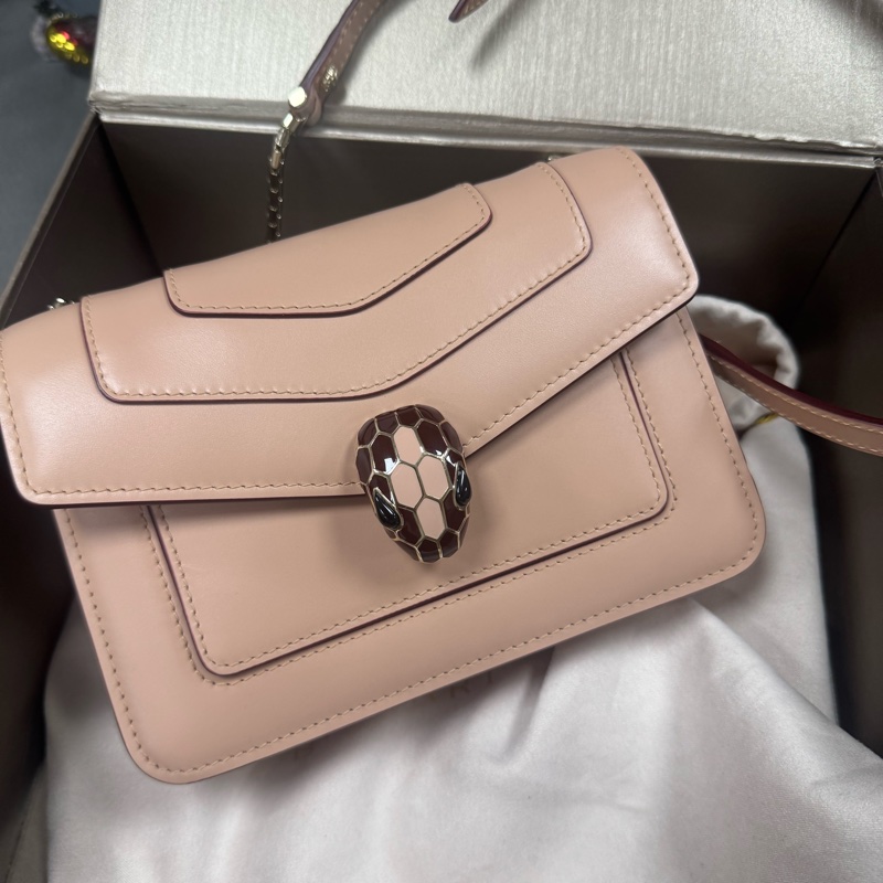 寶格麗 藕粉蛇頭包 🌸🌸特價🌸🌸不要錯過-1