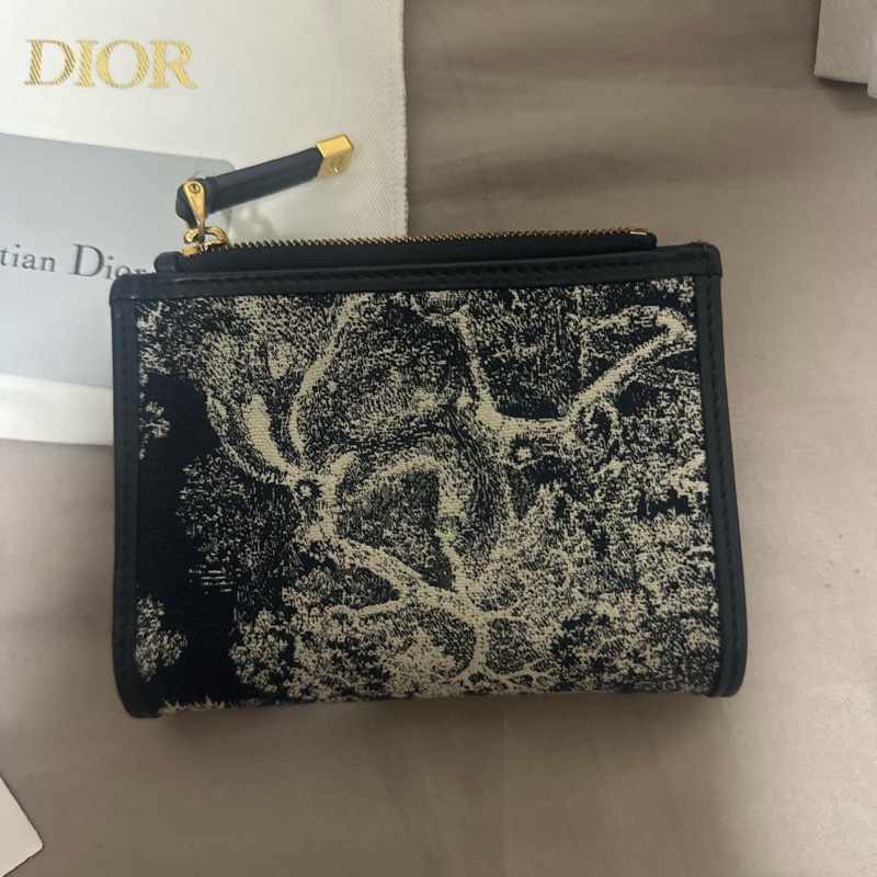 30 Montaigne Dahlia 錢包 藍色 Toile de Jouy Reverse 反轉法式印花圖騰緹花-2