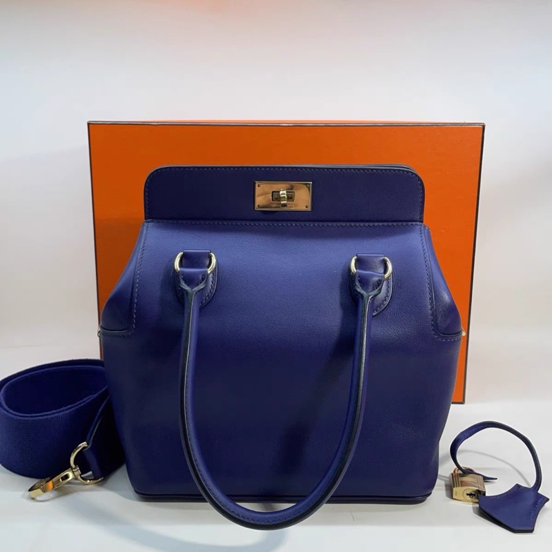 98新 💓 Hermes 愛馬仕 toolbox20牛奶包 牛奶盒子小號 D刻 鳶尾紫金扣-0