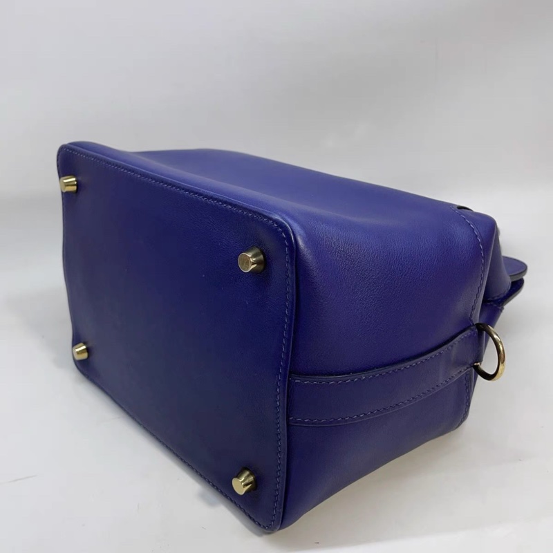 98新 💓 Hermes 愛馬仕 toolbox20牛奶包 牛奶盒子小號 D刻 鳶尾紫金扣-7