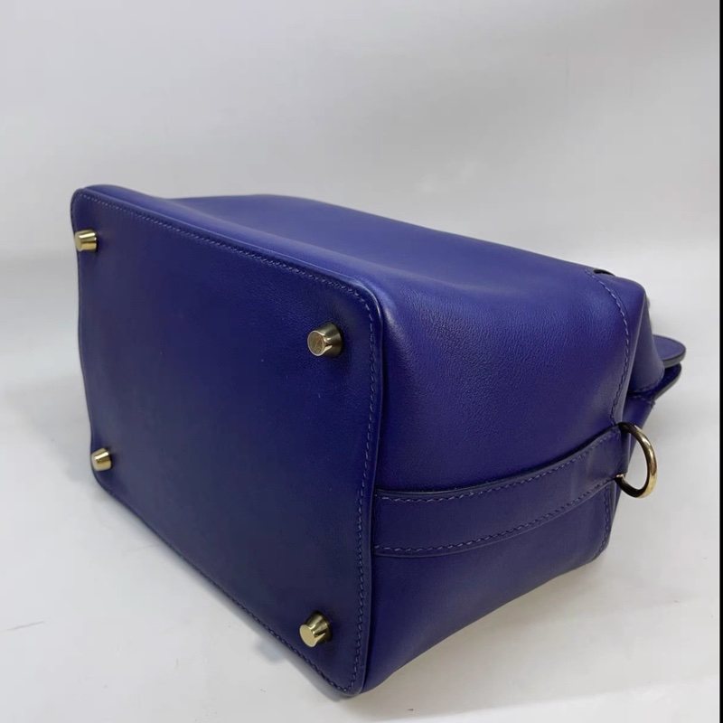 98新 💓 Hermes 愛馬仕 toolbox20牛奶包 牛奶盒子小號 D刻 鳶尾紫金扣-9