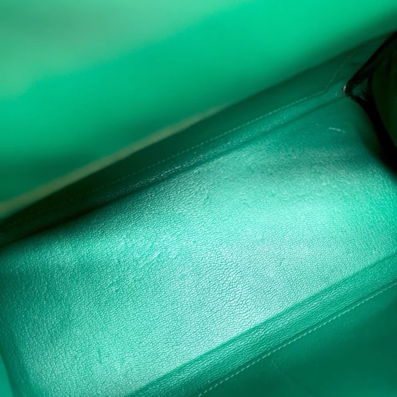 Hermes 愛馬仕 綠色 金扣 Kelly28 A刻 附件：鎖具 肩帶-5