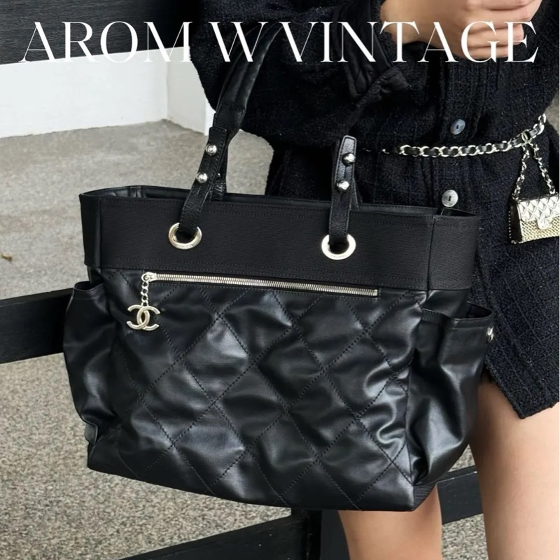 🉑肩背 #13萬入手 #全網最低 香奈兒黑銀托特包 巨甜價轉賣都賺錢💰超酷帥男女同款🔥-2