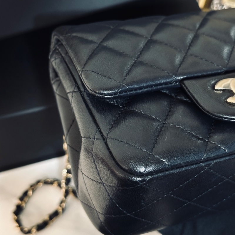 Chanel cf17黑金經典方胖子 芯片款 #全配全膜 #賠售全網最低價割愛 #這裡免配貨-11