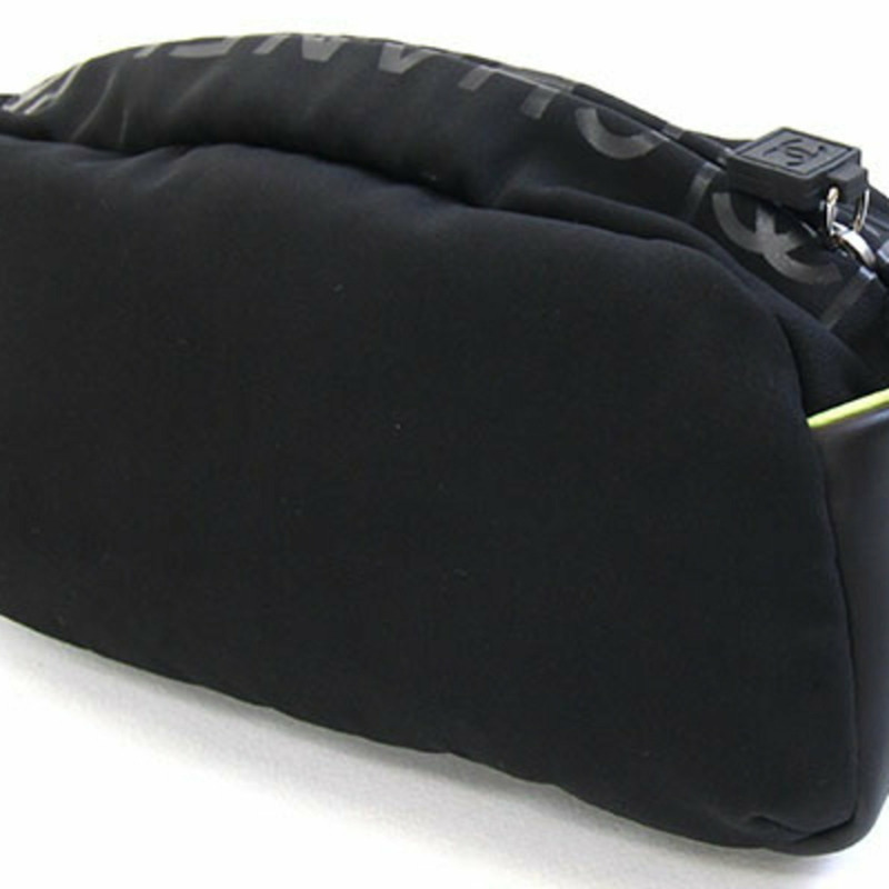 Chanel Sport Line Pouch,黑色/新淺綠色尼龍手拿包/第二個包,帶 Coco 標誌,女士,CHANEL-1
