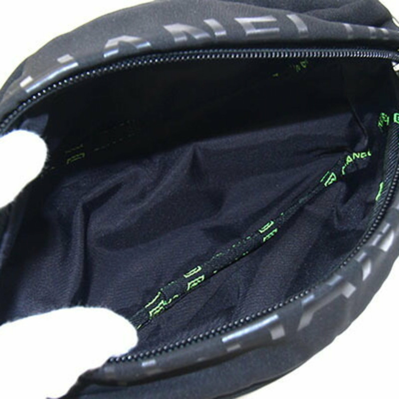 Chanel Sport Line Pouch,黑色/新淺綠色尼龍手拿包/第二個包,帶 Coco 標誌,女士,CHANEL-3