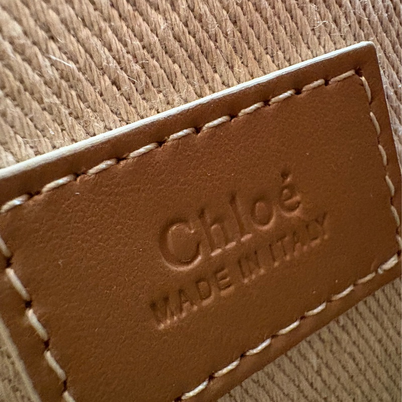 Chloe’ 斜背 (粉紅配棕色亞麻) 小號-2