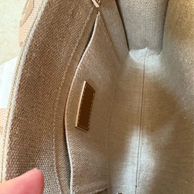 Chloe’ 斜背 (粉紅配棕色亞麻) 小號-10