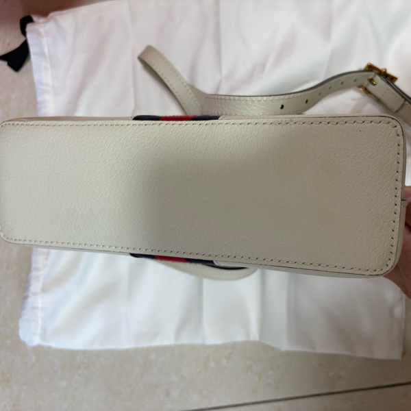 Gucci 貝殼包 紅藍編織帶-7