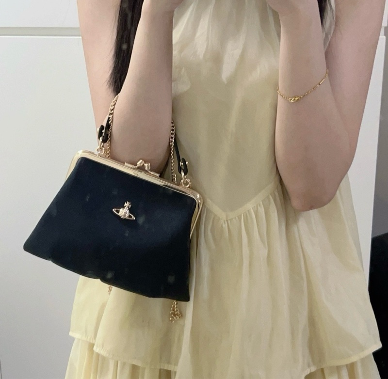 Vivienne Westwood西太后金色鏈條手提/單肩包20*15 cm-2