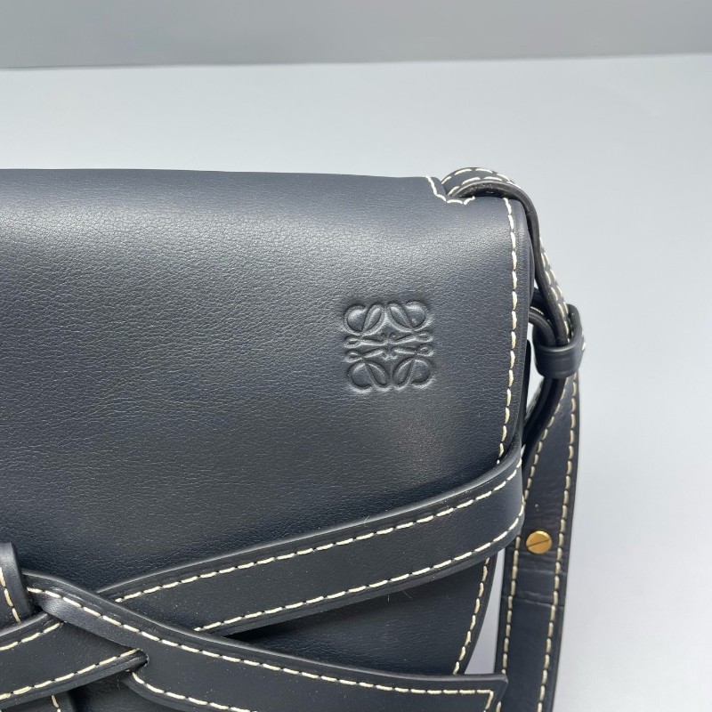 羅意威LOEWE gate馬鞍包深藍色/24*19*11cm 肩背包 斜背包-7