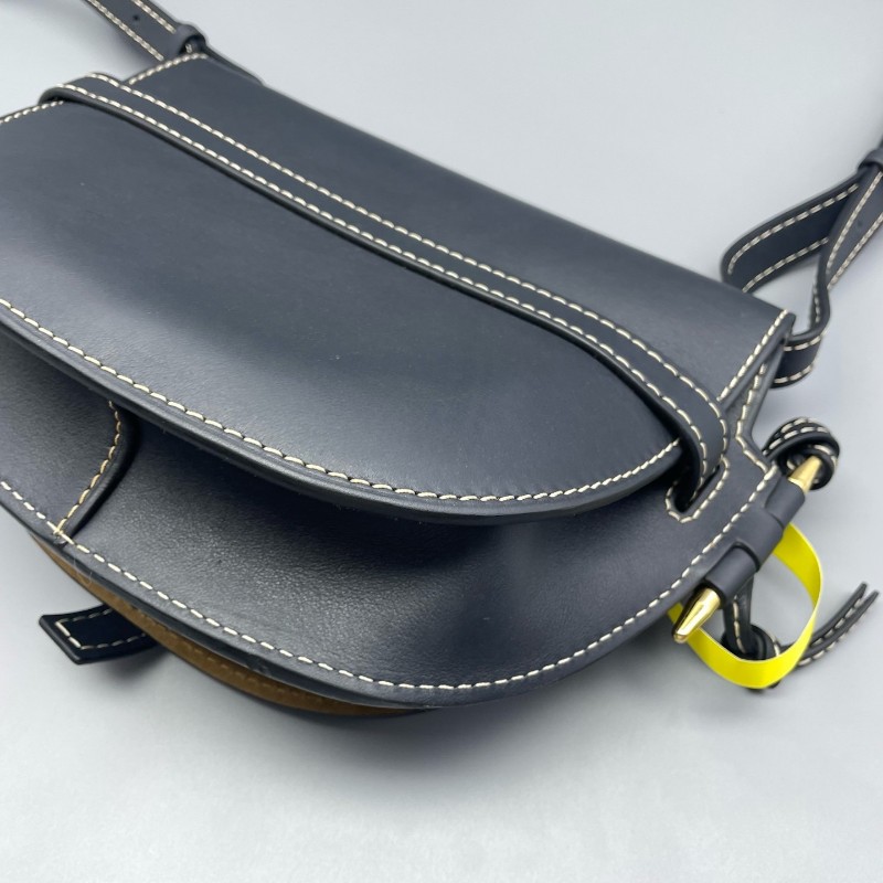 羅意威LOEWE gate馬鞍包深藍色/24*19*11cm 肩背包 斜背包-10