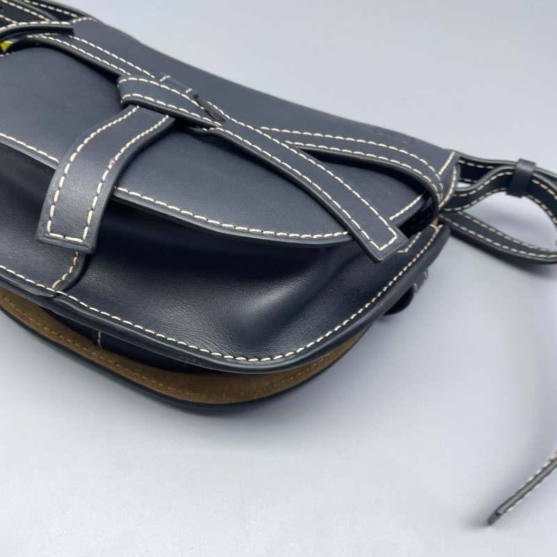 羅意威LOEWE gate馬鞍包深藍色/24*19*11cm 肩背包 斜背包-14