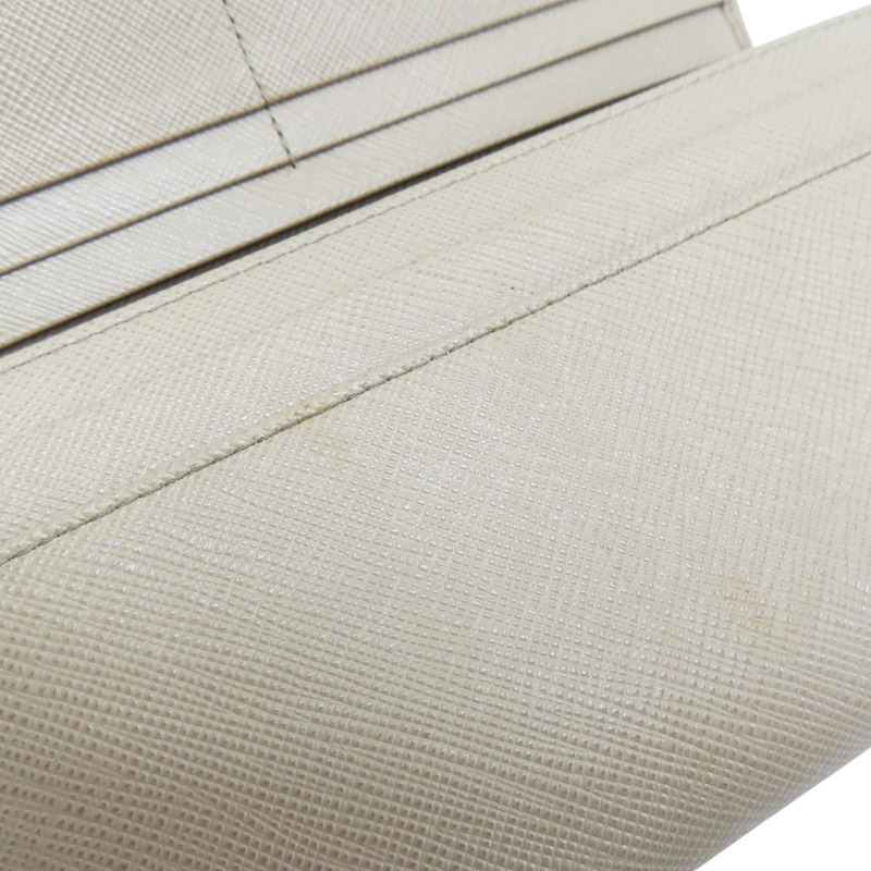 杏色 牛皮 扣式長夾-12