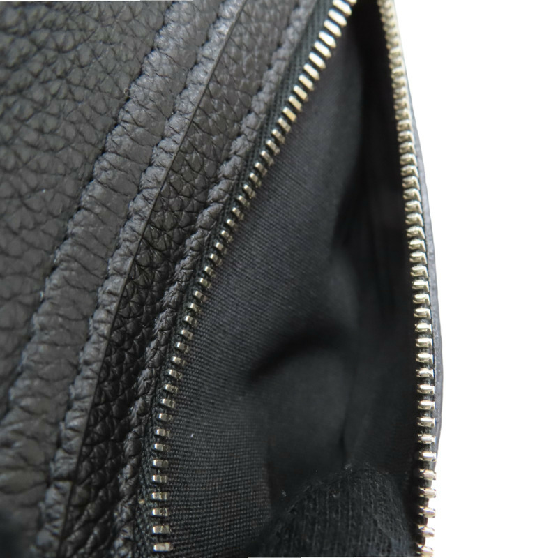 黑色 皮革 Saddle Poach 肩背包-5